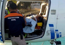 Trasladan vía aérea a paciente con neumonía de Acatzingo a Cholula