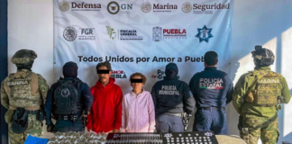 Detienen a pareja por presunto narcomenudeo en Tehuacán