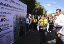 Supervisan avance del 60% en pavimentación de la 24 Sur en Puebla