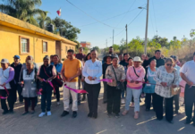 Ariadna Ayala entrega rehabilitación de caminos saca cosechas