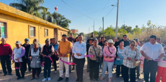 Ariadna Ayala entrega rehabilitación de caminos saca cosechas