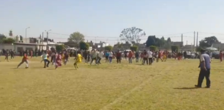 Partido de fútbol en Cholula termina en violento enfrentamiento