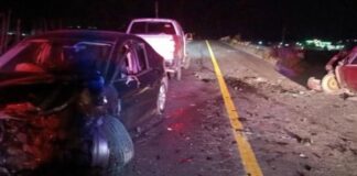 Choque frontal deja cuatro personas heridas en la carretera Grajales-Nopalucan