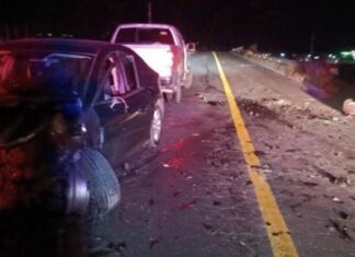 Choque frontal deja cuatro personas heridas en la carretera Grajales-Nopalucan