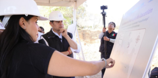 Armenta supervisa ampliación de drenaje y colector pluvial en Zacatlán