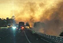 Incendio de maquinaria provoca cierre en la Amozoc–Teziutlán