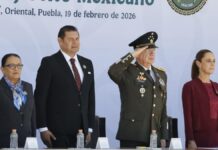 Armenta acompaña a Sheinbaum en 113 Aniversario del Ejército Mexicano