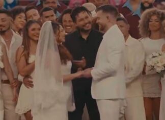 Fue real la boda en espectáculo de Bad Bunny en el Super Bowl