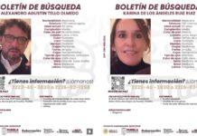 Inician acciones para dar con paradero de dos personas en Puebla