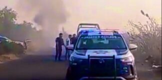 Localizan automóvil calcinado con cadáver en su interior en Calpan
