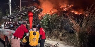 PC de San Pedro Cholula atiende nuevo incendio en ladera del Cerro Zapotecas