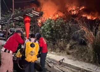 PC de San Pedro Cholula atiende nuevo incendio en ladera del Cerro Zapotecas