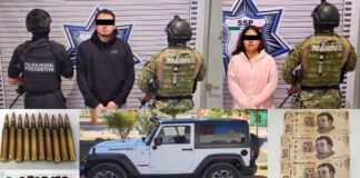 Cae pareja presuntamente ligada a extorsión y amenazas en Puebla