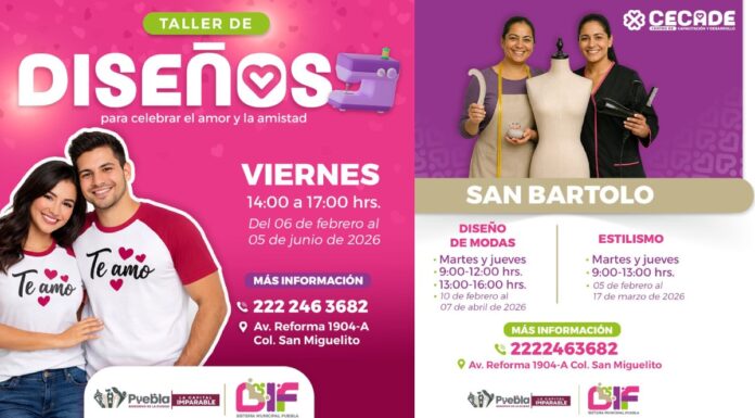 DIF Puebla Capital invita a talleres para el autoempleo durante febrero