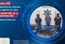 SSC Atlixco recupera motocicleta robada y detiene a conductor