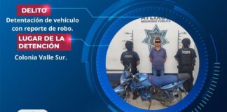 SSC Atlixco recupera motocicleta robada y detiene a conductor