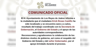 Localizan con vida a hombre desaparecido en Los Reyes de Juárez