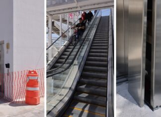 Vandalizan elevadores y escaleras de Vía Atlixcáyotl; presentarán denuncia