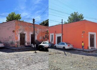 Puebla capital mejora 42 fachadas de casonas en Barrio de El Alto