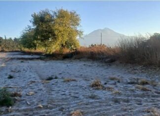 Temperaturas bajo cero azotan al Valle de Serdán y la Sierra Nororiental