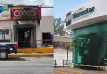 Incendian tienda de autoservicio y Banco del Bienestar en Puebla