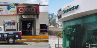 Incendian tienda de autoservicio y Banco del Bienestar en Puebla
