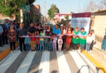 Tonantzin Fernández entrega pavimentación de 4 Norte en San Juan Tlautla