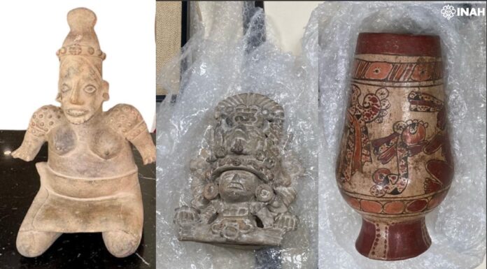 Portugal restituye a México tres piezas arqueológicas prehispánicas