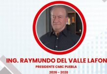 Alejandro Del Valle gana presidencia de la CMIC Puebla