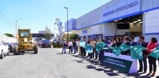 Juan Manuel Alonso inicia relaminación de calle Bandera Nacional en Texmelucan