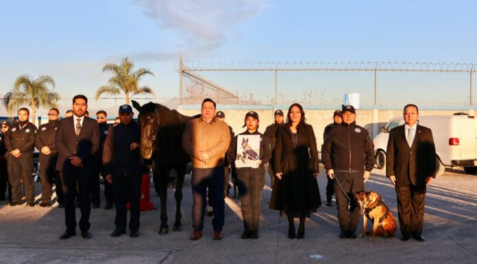 Con honores se retiran elementos de Policía Montada y Unidad Canina en San Andrés Cholula