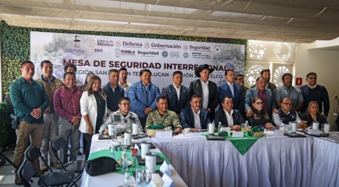 Omar Muñoz participa en Mesa de Seguridad Interregional Puebla–Tlaxcala