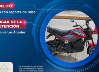 Policía de Atlixco recupera motocicleta con reporte de robo