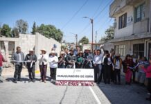 Omar Muñoz entrega pavimentación en calles Álamos y Las Flores de Sanctorum