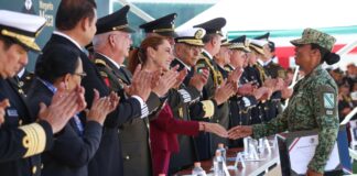 En Puebla, Sheinbaum destaca papel del Ejército en defensa de la soberanía
