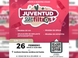 Puebla capital ofrecerá pruebas gratuitas de VIH, sífilis y hepatitis a jóvenes