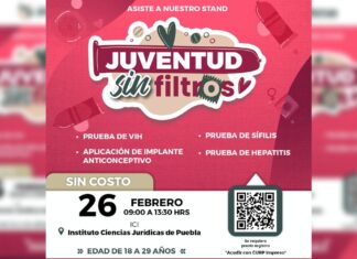 Puebla capital ofrecerá pruebas gratuitas de VIH, sífilis y hepatitis a jóvenes