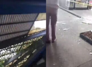 Remolino colapsa techo de cristal en plaza comercial de Bosques de San Sebastián