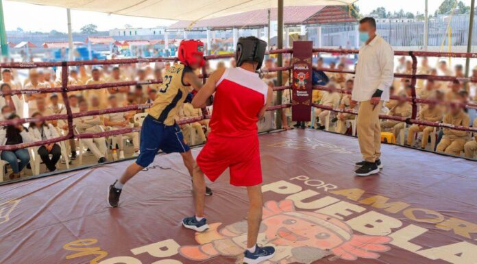 Realizan “1er Torneo de Box” para población penitenciaria en Puebla