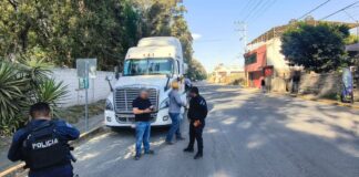 SSP recupera tractocamión robado cargado en San Miguel Xoxtla