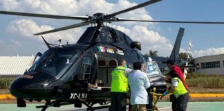 Puebla realiza traslado aéreo de recién nacida con cardiopatía a CDMX