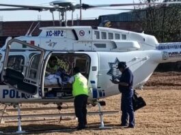 En 15 minutos trasladan por aire a mujer de San José Chiapa a Tepeaca