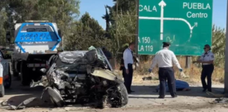 Muere conductor tras impactarse en la autopista México–Puebla