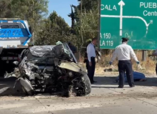 Muere conductor tras impactarse en la autopista México–Puebla