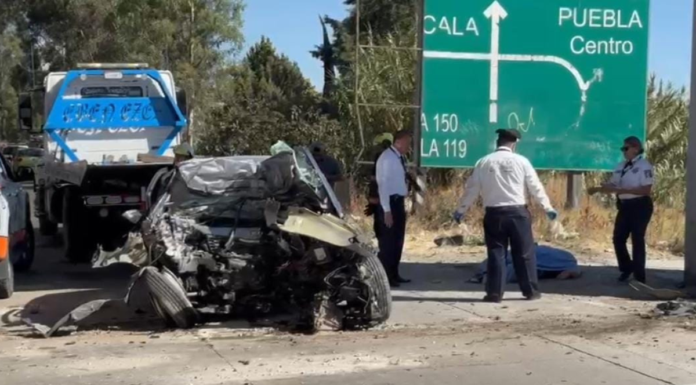 Muere conductor tras impactarse en la autopista México–Puebla