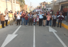 Tonantzin Fernández entrega rehabilitación de calles en San Matías Cocoyotla