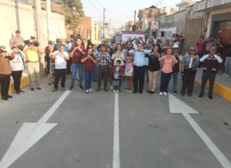 Tonantzin Fernández entrega rehabilitación de calles en San Matías Cocoyotla