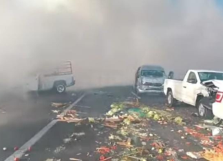 Quema de pastizales provoca carambola en la federal Izúcar-Atlixco