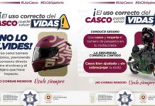 Cuautlancingo destaca importancia del uso correcto del casco en motocicletas