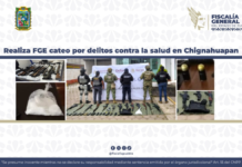FGE asegura arsenal y droga en inmueble de Chignahuapan